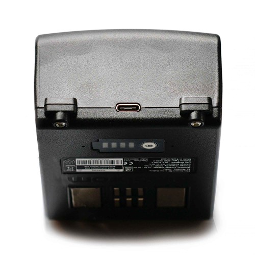 Charges via USB-C power adapter